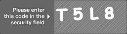 captcha code for visual authentication  letter T number 5 letter L number 8