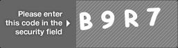 captcha code for visual authentication  letter B number 9 letter R number 7