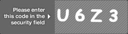 captcha code for visual authentication  letter U number 6 letter Z number 3
