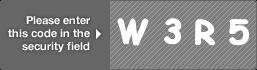 captcha code for visual authentication  letter W number 3 letter R number 5